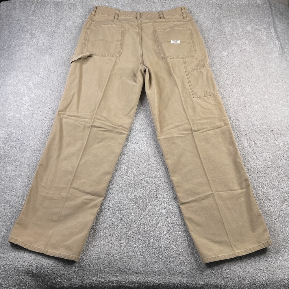 VINTAGE Gap Pants Mens 38x32 Brown Canvas Carpenter Baggy Skater Work Industrial
